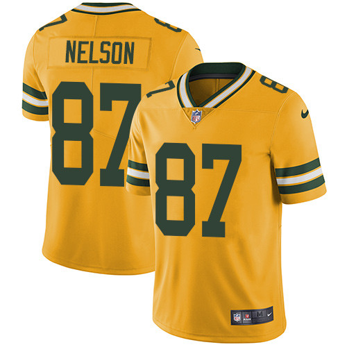  Packers 87 Jordy Nelson Yellow Vapor Untouchable Player Limited Jersey