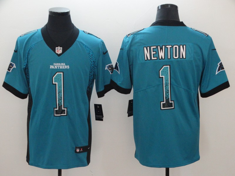  Panthers 1 Cam Newton Blue Drift Fashion Limited Jersey