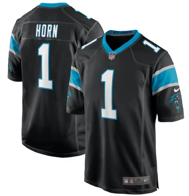 Nike Panthers 1 Jaycee Horn Black 2021 NFL Draft Vapor Untouchable Limited Jersey