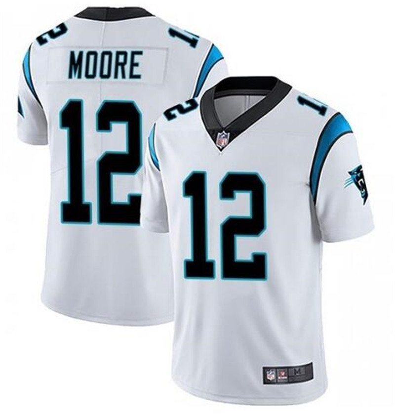 Nike Panthers 12 DJ Moore White Vapor Untouchable Limited Jersey