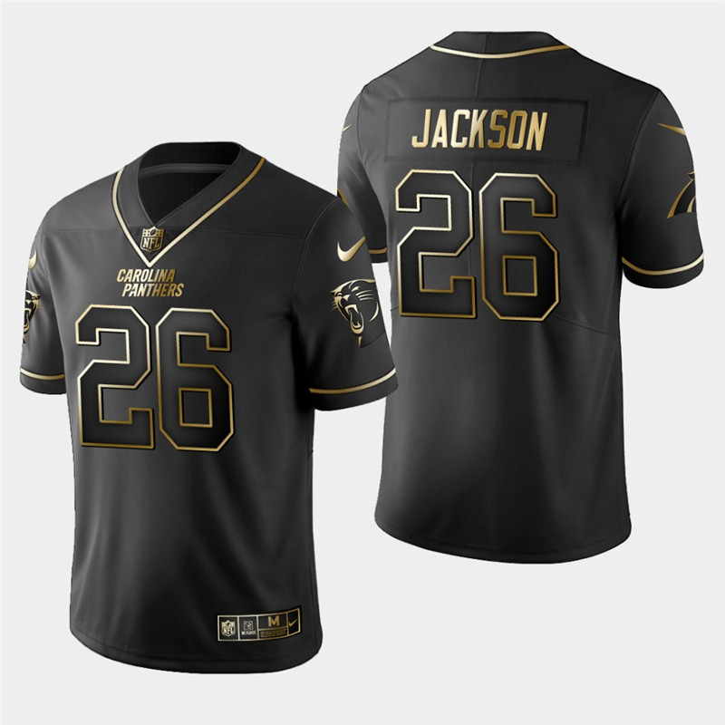 Nike Panthers 26 Donte Jackson Black Gold Vapor Untouchable Limited Jersey