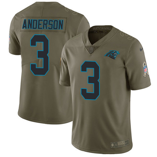  Panthers 3 Derek Anderson Olive Salute To Service Limited Jersey