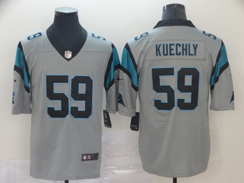 Nike Panthers 59 Luke Kuechly Silver Inverted Legend Limited Jersey