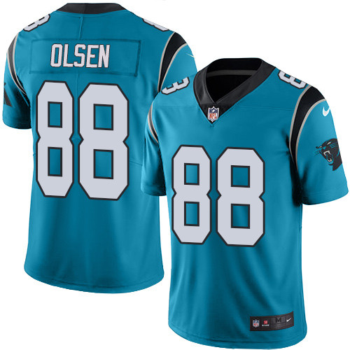  Panthers 88 Greg Olsen Blue Vapor Untouchable Player Limited Jersey