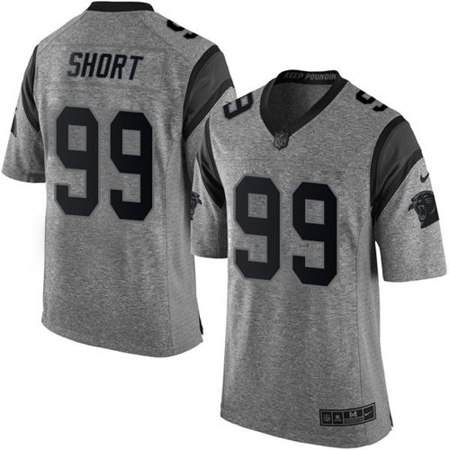  Panthers 99 Kawann Short Gray Men Stitched NFL Limited Gridiron Gray Jersey