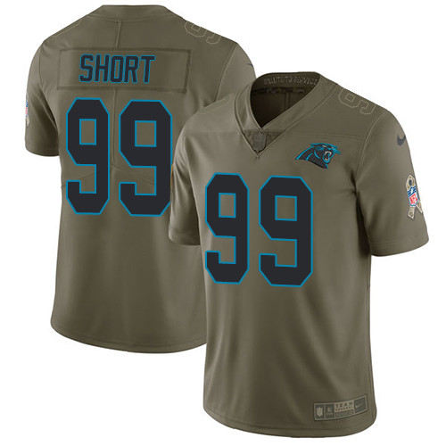  Panthers 99 Kawann Short Olive Salute To Service Limited Jersey