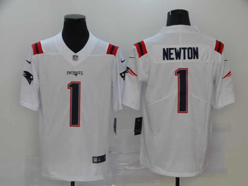 Nike Patriots 1 Cam Newton White Vapor Untouchable Limited Jersey