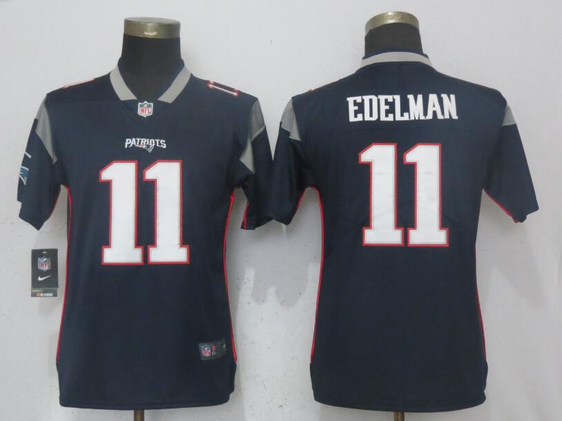  Patriots 11 Julian Edelman Navy Women Vapor Untouchable Player Limited Jersey
