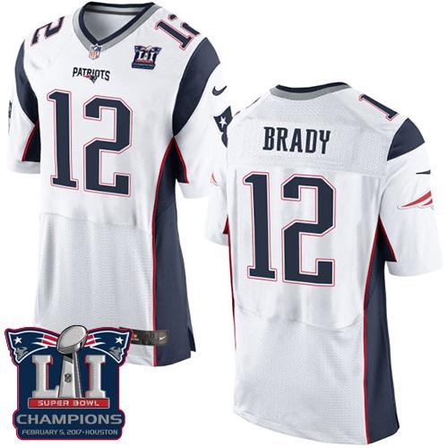 Cheap Nike Patriots 12 Tom Brady White Super Bowl LI Champions Men ...