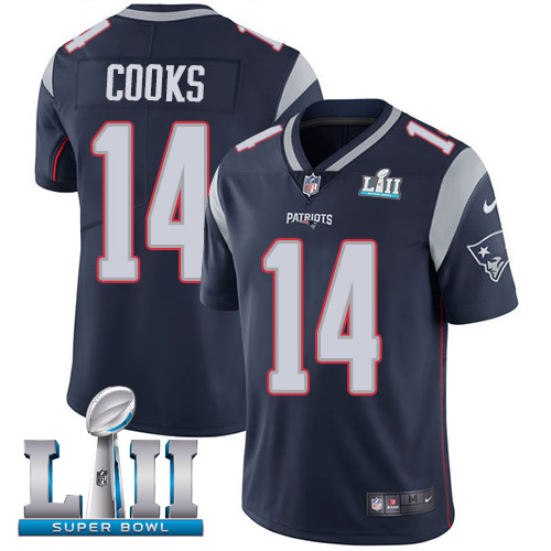  Patriots 14 Brandin Cooks Navy 2018 Super Bowl LII Vapor Untouchable Player Limited Jersey