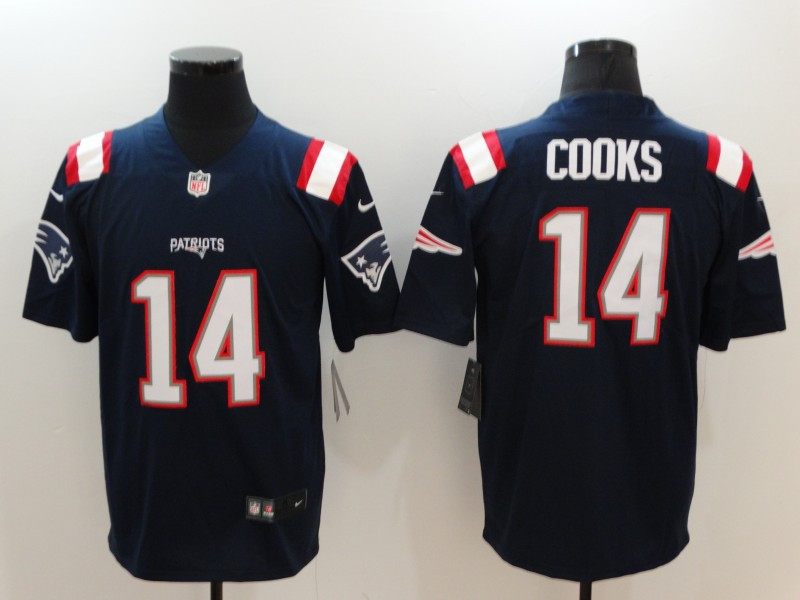  Patriots 14 Brandin Cooks Navy Color Rush Limited Jersey