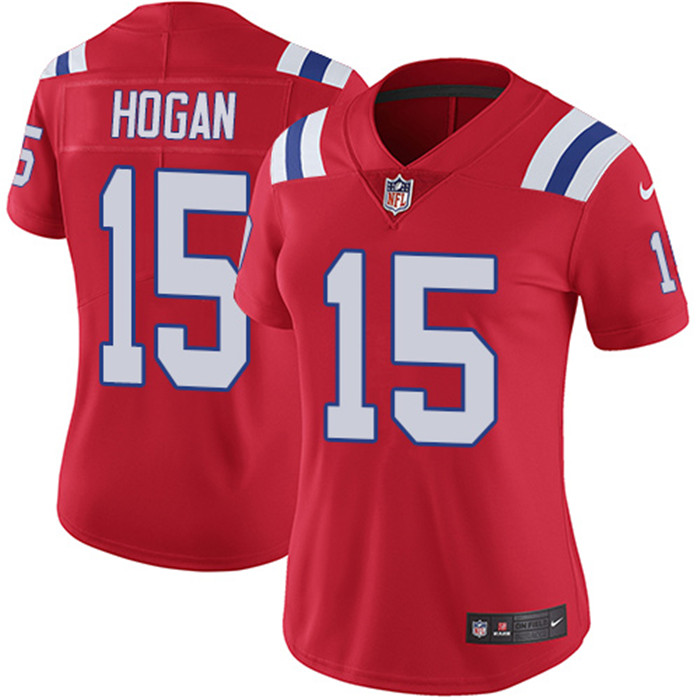  Patriots 15 Chris Hogan Red Women Vapor Untouchable Limited Jersey
