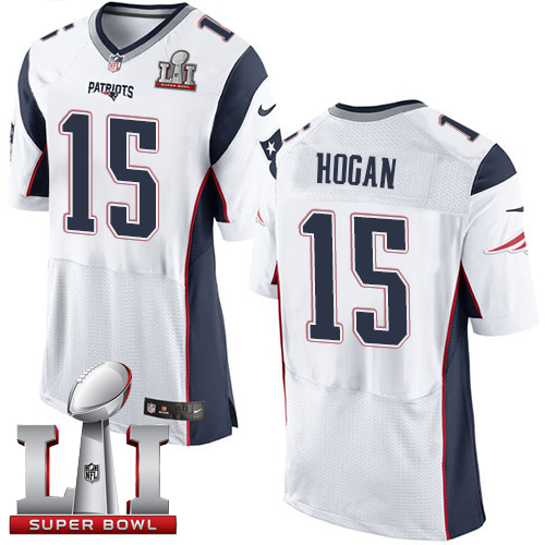  Patriots 15 Chris Hogan White Super Bowl LI 51 Men Stitched NFL Elite Jersey