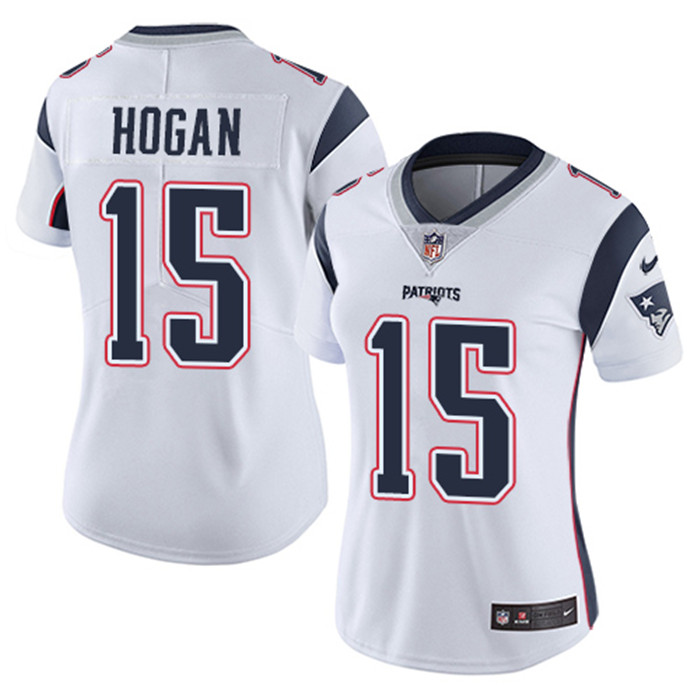  Patriots 15 Chris Hogan White Women Vapor Untouchable Limited Jersey