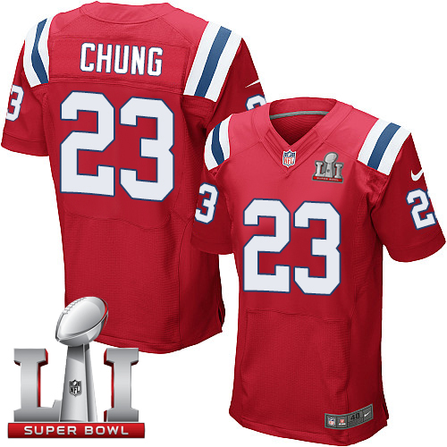  Patriots 23 Patrick Chung Red Alternate Super Bowl LI 51 Men Stitched NFL Elite Jersey