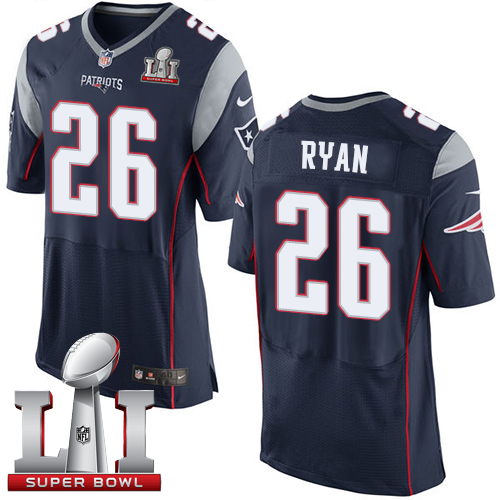  Patriots 26 Logan Ryan Navy Blue Team Color Super Bowl LI 51 Men Stitched NFL New Elite Jersey