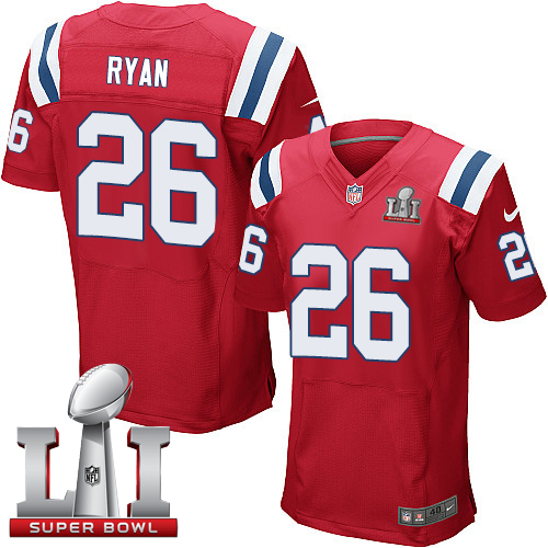  Patriots 26 Logan Ryan Red Alternate Super Bowl LI 51 Men Stitched NFL Elite Jersey
