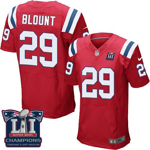  Patriots 29 LeGarrette Blount Red Alternate Super Bowl LI Champions Men Stitched NFL Elite Jersey