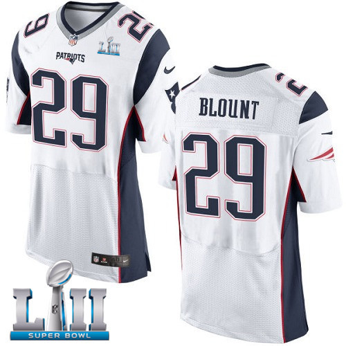 Patriots 29 LeGarrette Blount White 2018 Super Bowl LII Elite Jersey