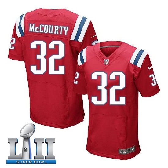  Patriots 32 Devin McCourty Red 2018 Super Bowl LII Elite Jersey