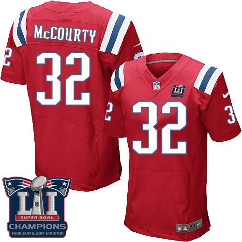  Patriots 32 Devin McCourty Red Alternate Super Bowl LI Champions Men Stitched NFL Elite Jersey