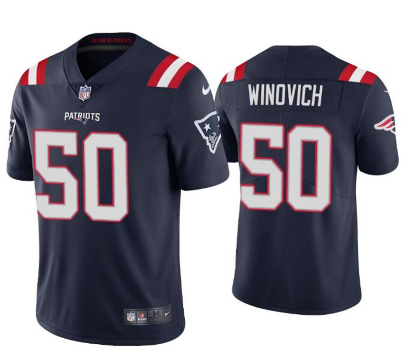 Nike Patriots 50 Chase Winovich Navy Vapor Untouchable Limited Jersey