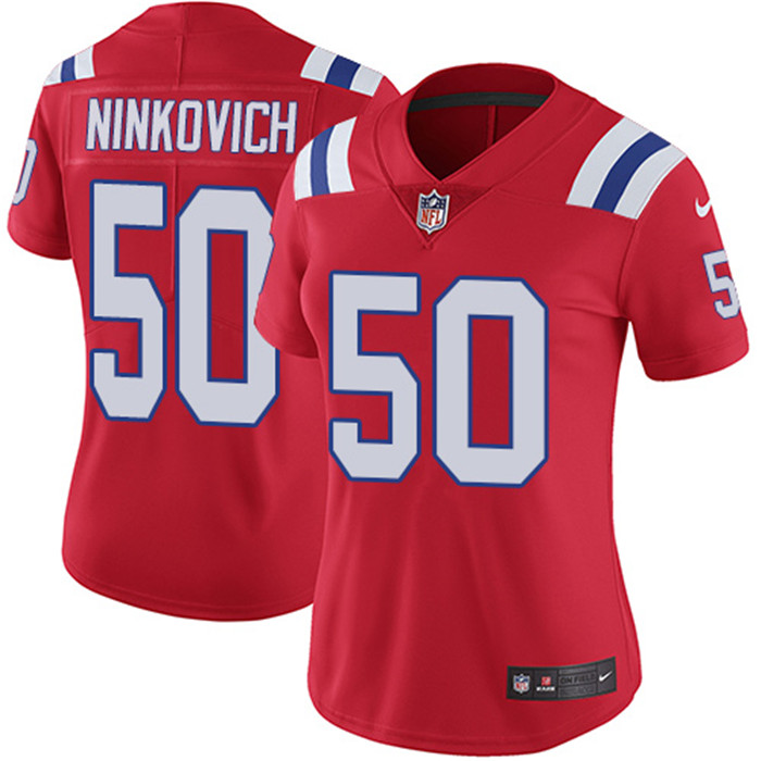  Patriots 50 Rob Ninkovich Red Women Vapor Untouchable Limited Jersey