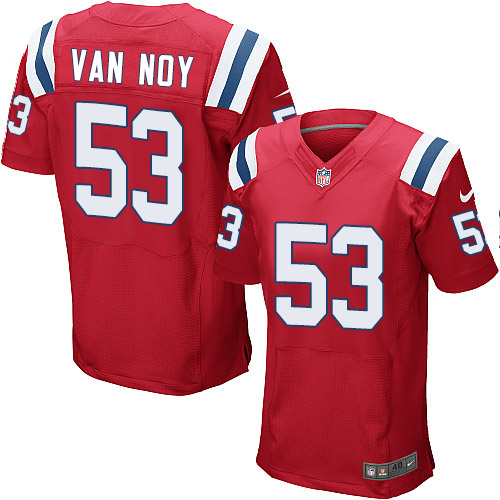  Patriots 53 Kyle Van Noy Red Alternate Men Stitched NFL Elite Jersey