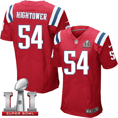  Patriots 54 Dont'a Hightower Red Alternate Super Bowl LI 51 Men Stitched NFL Elite Jersey