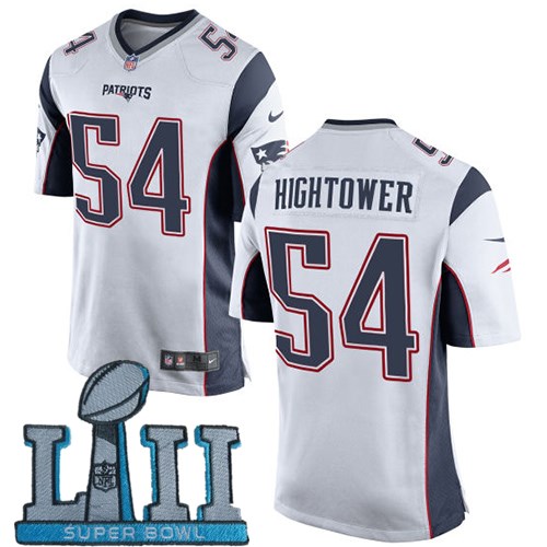  Patriots 54 Dont'a Hightower White Youth 2018 Super Bowl LII Game Jersey