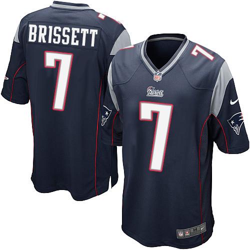  Patriots 7 Jacoby Brissett Navy Blue Team Color Youth Stitched NFL New Elite Jersey