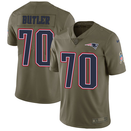  Patriots 70 Adam Butler Olive Salute To Service Limited Jersey