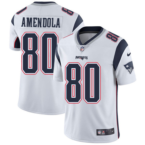  Patriots 80 Danny Amendola White Vapor Untouchable Player Limited Jersey