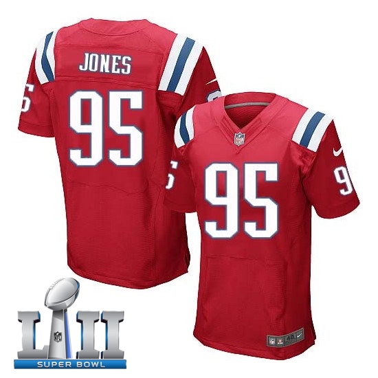  Patriots 95 Chandler Jones Red 2018 Super Bowl LII Elite Jersey