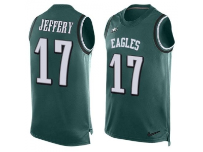  Philadelphia Eagles 17 Alshon Jeffery Midnight Green Team Color Men Stitched NFL Limited Tank Top Jersey