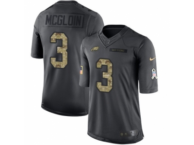  Philadelphia Eagles 3 Matt McGloin Limited Black 2016 Salute to Service NFL Jersey