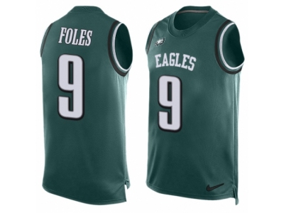  Philadelphia Eagles 9 Nick Foles Limited Midnight Green Player Name Number Tank Top NFL Jersey