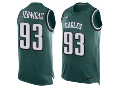  Philadelphia Eagles 93 Timmy Jernigan Limited Midnight Green Player Name Number Tank Top NFL Jersey