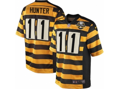  Pittsburgh Steelers 11 Justin Hunter Elite Yellow Black Alternate 80TH Anniversary Throwback NFL Jersey