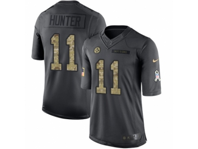  Pittsburgh Steelers 11 Justin Hunter Limited Black 2016 Salute to Service NFL Jersey