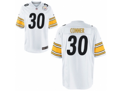  Pittsburgh Steelers 30 James Conner Game White NFL Jersey