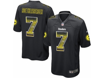  Pittsburgh Steelers 7 Ben Roethlisberger Limited Black Strobe NFL Jersey