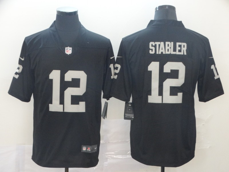 Nike Raiders 12 Ken Stabler Black Vapor Untouchable Limited Jersey