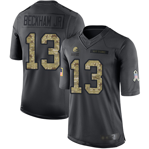 Nike Raiders 13 Odell Beckham Jr Black Camo Salute to Service Limited Jersey