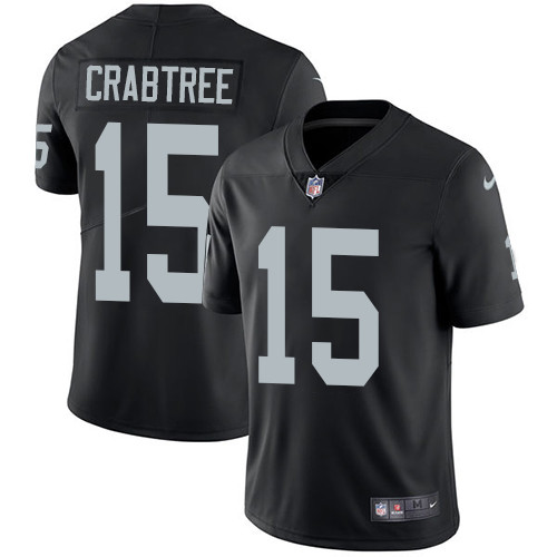  Raiders 15 Michael Crabtree Black Vapor Untouchable Player Limited Jersey