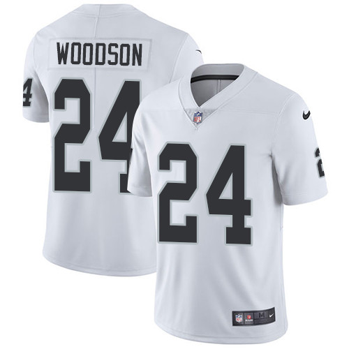  Raiders 24 Charles Woodson White Vapor Untouchable Player Limited Jersey
