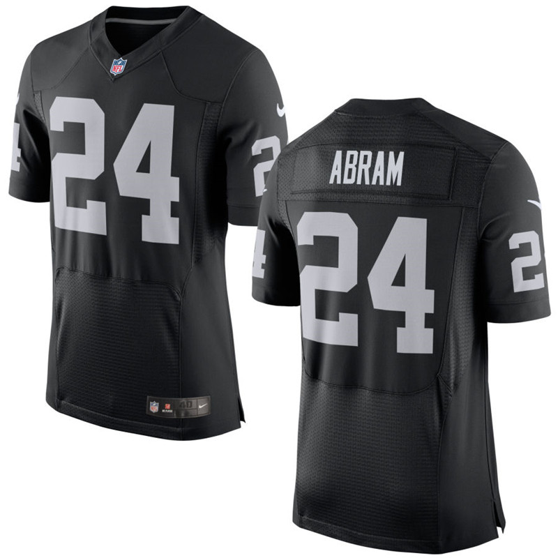 Nike Raiders 24 Johnathan Abram Black Elite Jersey