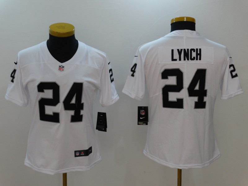  Raiders 24 Marshawn Lynch White Women Vapor Untouchable Limited Player Jersey