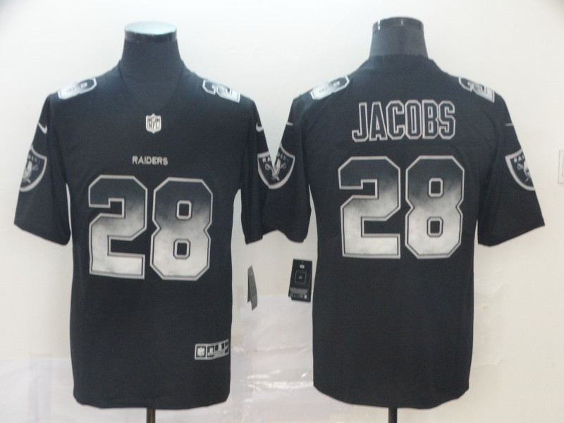 Nike Raiders 28 Josh Jacobs Black Arch Smoke Vapor Untouchable Limited Jersey