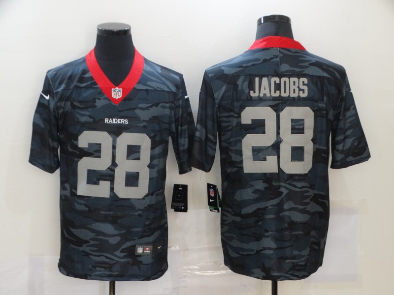 Nike Raiders 28 Josh Jacobs Black Camo Limited Jersey